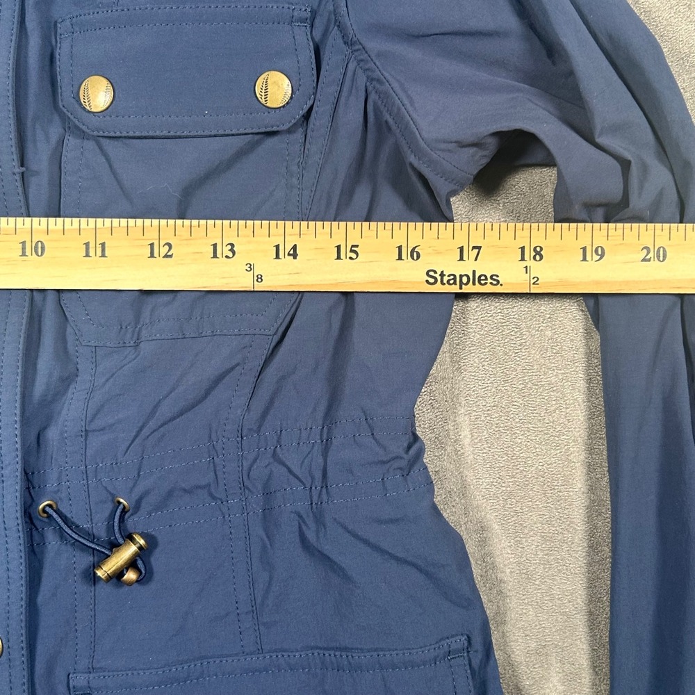 LL Bean Womens Small Regular Blue Utility Field Jacket 518313 Nylon Spandex - Picture 5 of 8